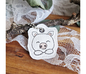 ADVENTSKALENDER 25. Dezember: Stickserie ITH - Anhänger Jahreswechsel Schwein